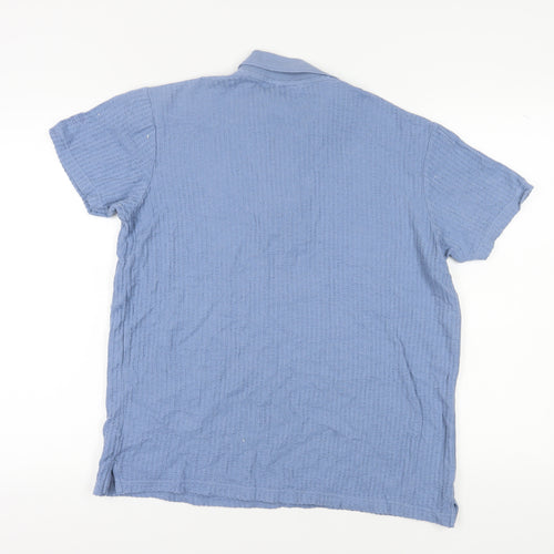 Cotton Traders Mens Blue Polo Shirt M