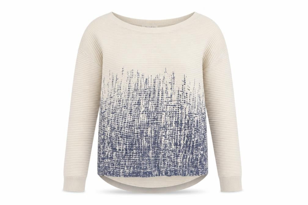 Front view of Maison de Nimes Ivory S Pullover Knit Jumper for Women