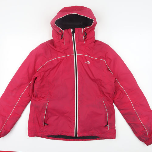 Trespass Women's Red L Puffer Jacket Waterproof Windproof