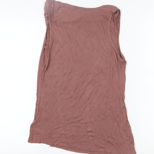 Gap Women's Brown Tank Top, Size S, Round Neck, Casual