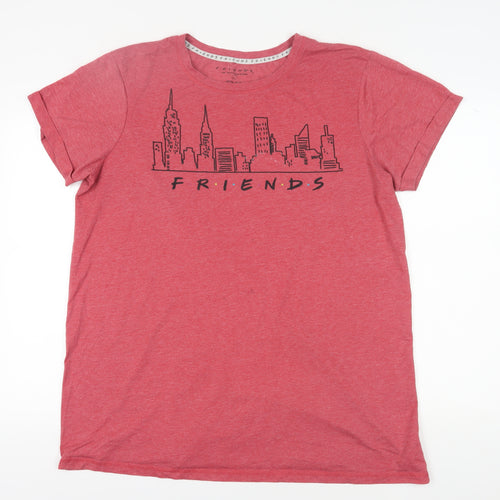 Friends Unisex Red T-Shirt, Casual Style