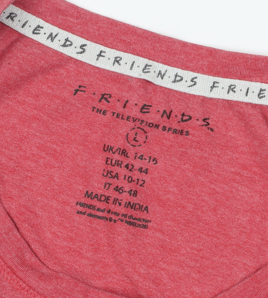 Friends Unisex Red T-Shirt, Casual Style