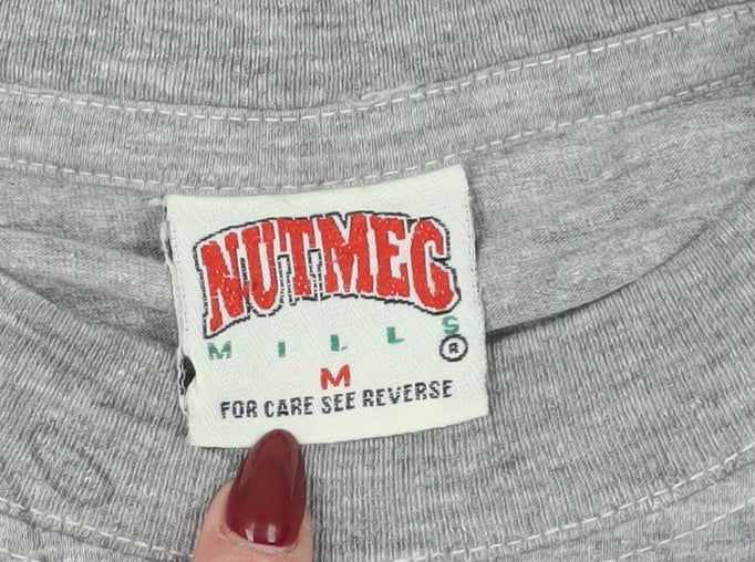 Nutmeg Mills Space Jam Grey T-Shirt M Vintage Cartoon
