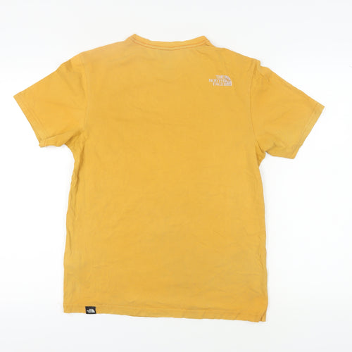 The North Face Yellow Men's Cotton Crew T-Shirt - Size S