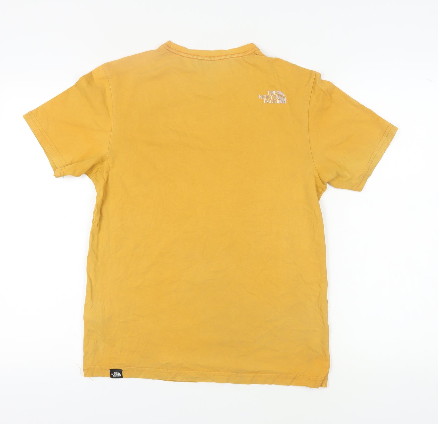 The North Face Yellow Men's Cotton Crew T-Shirt - Size S