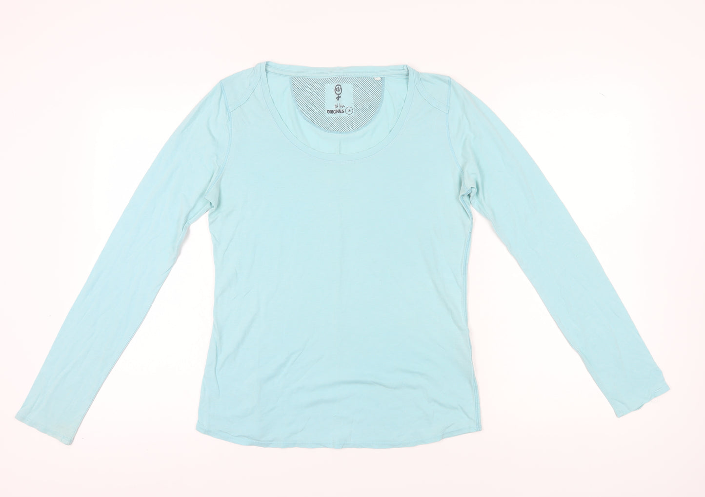 Fat Face Women's Blue Long Sleeve T-Shirt - Size 14