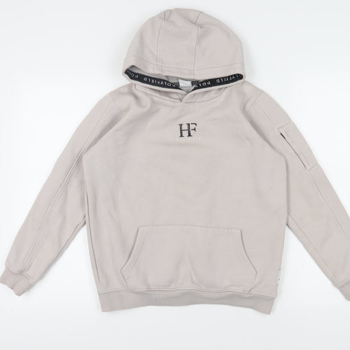 Holyfield Boys Beige Pullover Hoodie, Size M, Casual Comfort