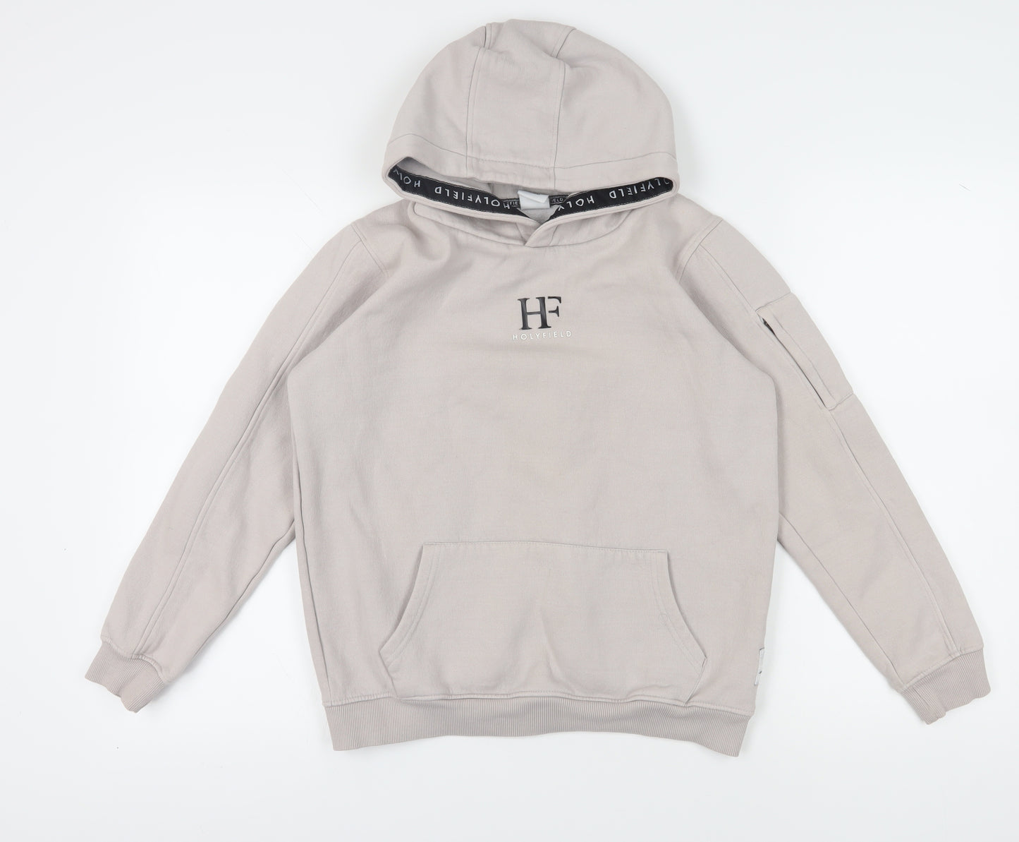 Holyfield Boys Beige Pullover Hoodie, Size M, Casual Comfort
