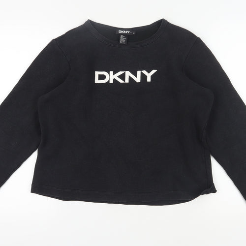 DKNY Women's Black Pullover Sweatshirt M