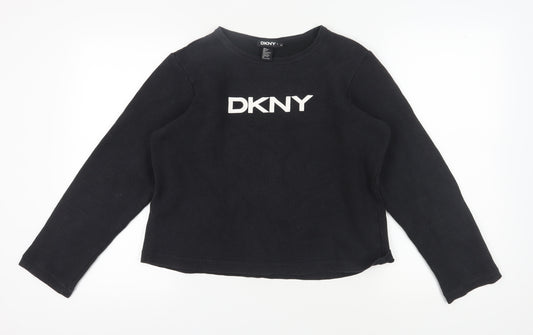 DKNY Women's Black Pullover Sweatshirt M