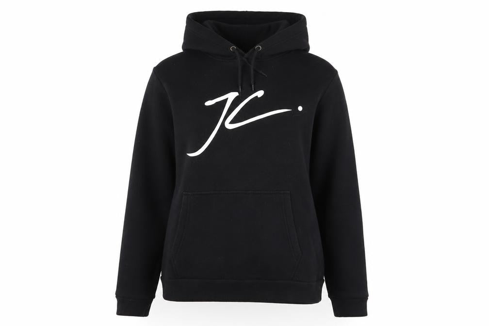 Front view of Jameson Carter Black Pullover Hoodie unisex l