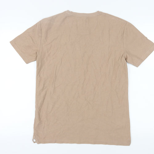 Topman Men's Beige XS Crew Neck T-Shirt