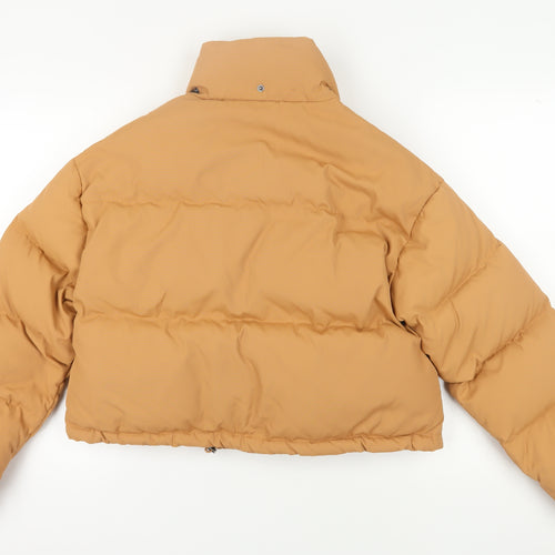 H&M Women's Beige Puffer Jacket Fits Size 4 Winter Style