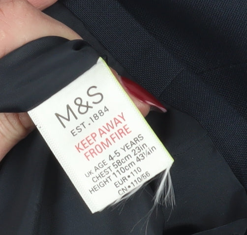 Marks and Spencer Boys Blue Blazer, Age 4-5, Formal School Wear