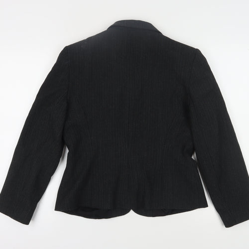 Petite Principles Black Pinstripe Women's Suit Jacket