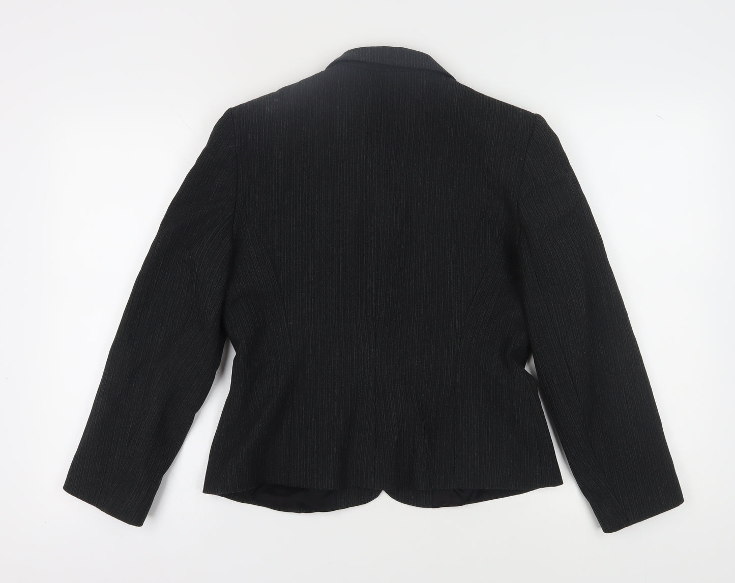 Petite Principles Black Pinstripe Women's Suit Jacket
