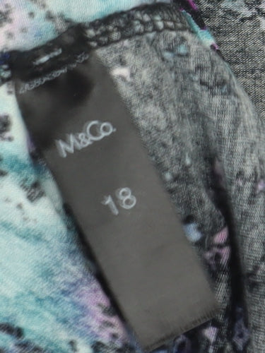 M&Co Women’s Multicoloured Tunic Blouse, Size 18