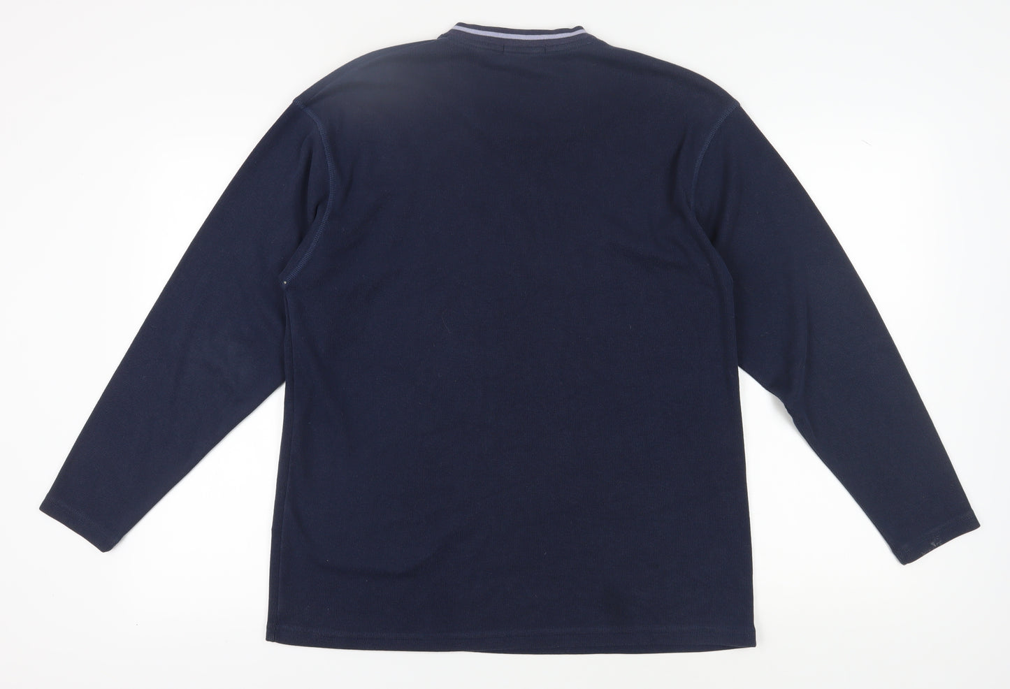 Marks and Spencer Men's Blue V-Neck Pullover Sweatshirt M
