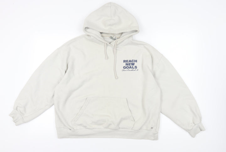 Pacific Republic Beige Teen Pullover Hoodie, L
