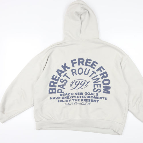 Pacific Republic Beige Teen Pullover Hoodie, L