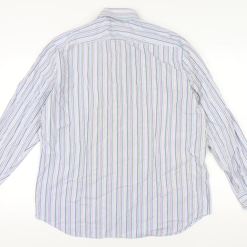 Osborne Men's Multicoloured Striped Shirt, Size 17.5