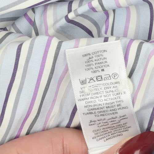 Osborne Men's Multicoloured Striped Shirt, Size 17.5