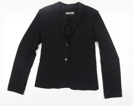 Jil Sander Women's Black Slim Fit Blazer Jacket Size 8