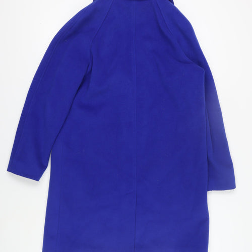 Marks and Spencer Women's Blue Overcoat - Size 12