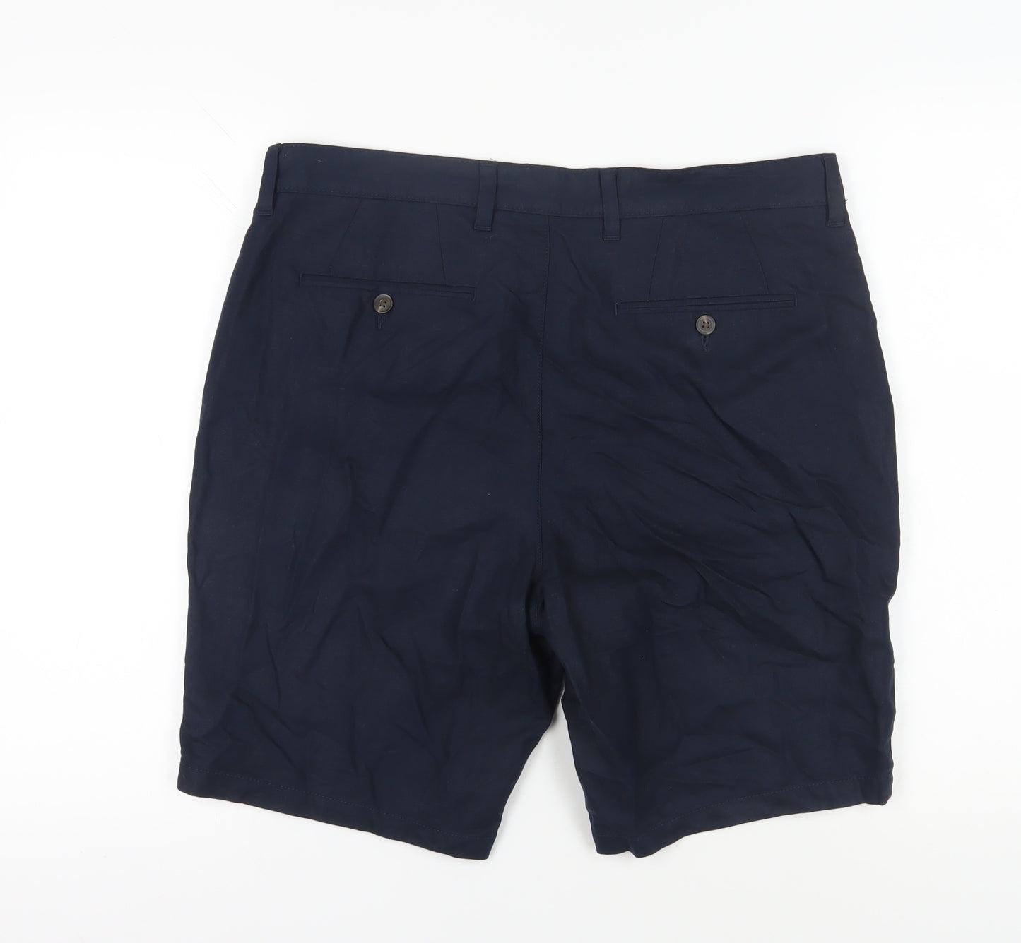 Marks and Spencer Men's Blue Chino Shorts Size 36
