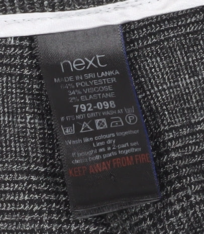 Next Women's Grey Check Dress Pants Size 12