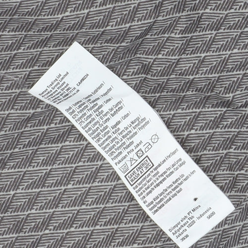 Burton Menswear Grey Cotton Trench Coat for Men M