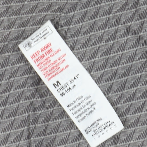 Burton Menswear Grey Cotton Trench Coat for Men M