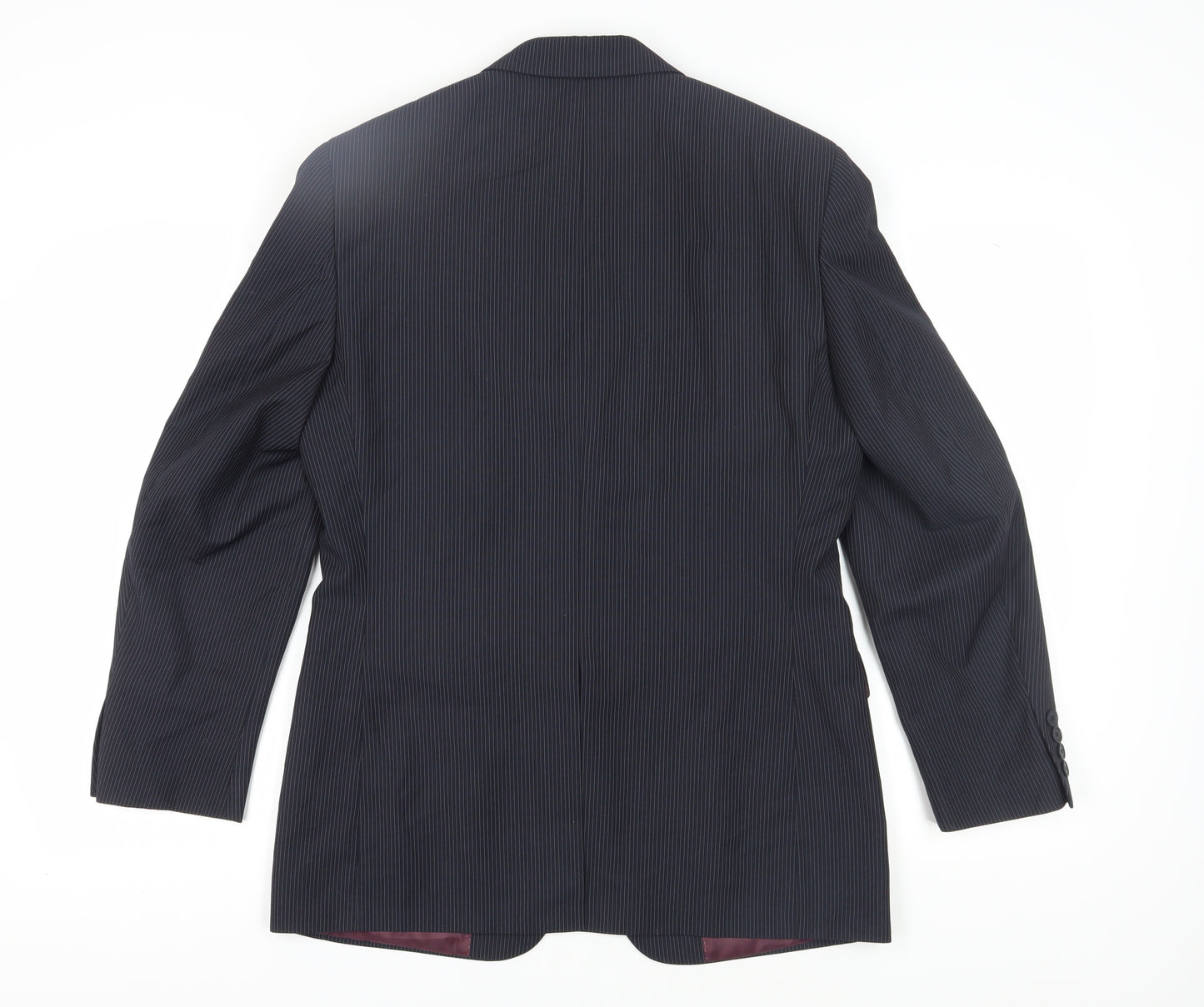 Greenwoods Men's Black Striped Blazer, Size 38R, Formal