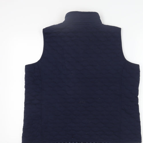 Bonmarché Women's Blue Quilted Waistcoat Size 22 Casual