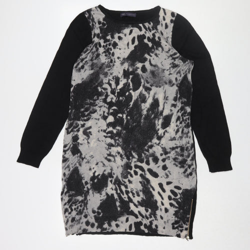 Marks and Spencer Women's Black Animal Print Pullover, Size 16