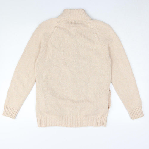 Jumper Women's Beige Knit Jacket, Size S, Full Zip