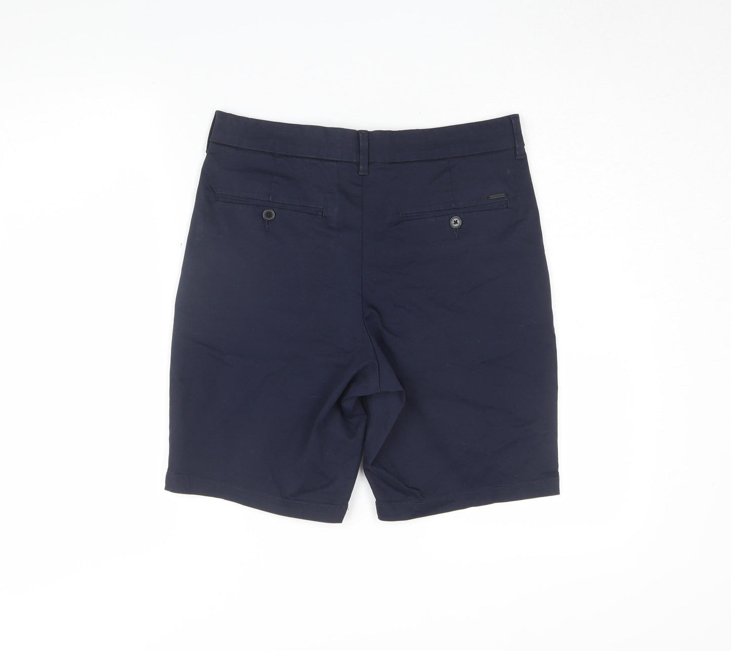 Marks and Spencer Men's Blue Chino Shorts, Size M