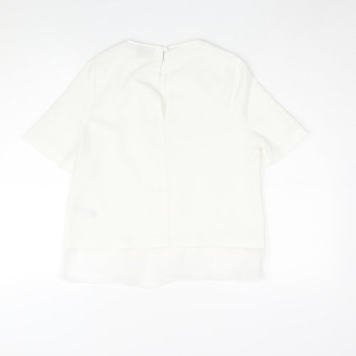 ASOS DESIGN Women's Ivory Blouse UK 8 Round Neck