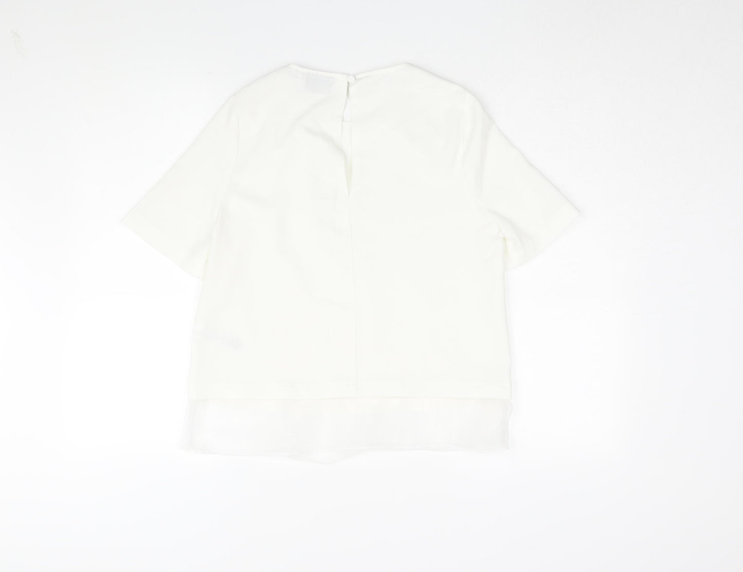 ASOS DESIGN Women's Ivory Blouse UK 8 Round Neck