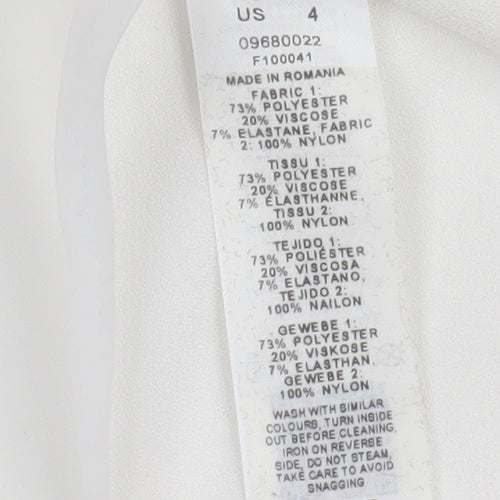 ASOS DESIGN Women's Ivory Blouse UK 8 Round Neck