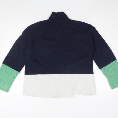 Marks and Spencer Women's Blue High Neck Pullover - M