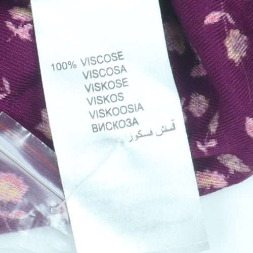 Vertbaudet Women Purple Floral A-Line Dress Size 8