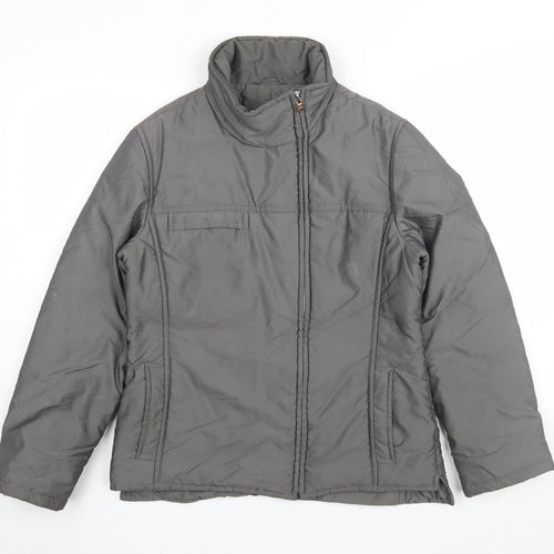 Cerruti Women's Grey Mid-Length Puffer Jacket Size 12