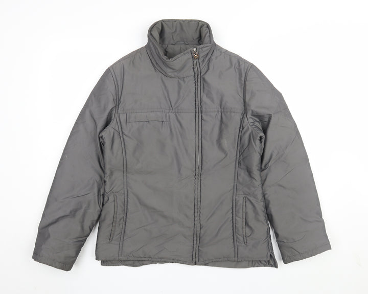 Cerruti Women's Grey Mid-Length Puffer Jacket Size 12