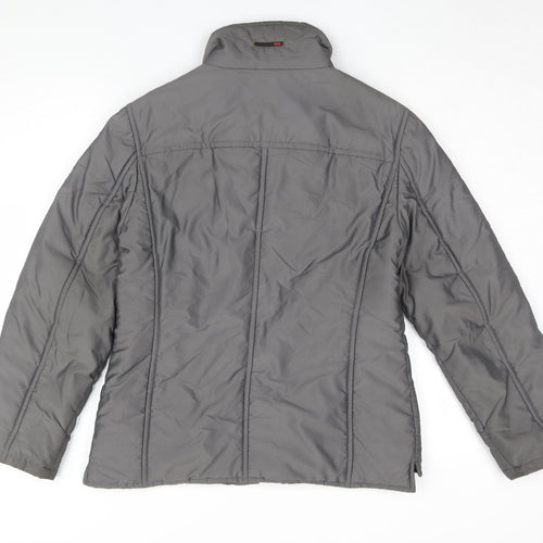 Cerruti Women's Grey Mid-Length Puffer Jacket Size 12