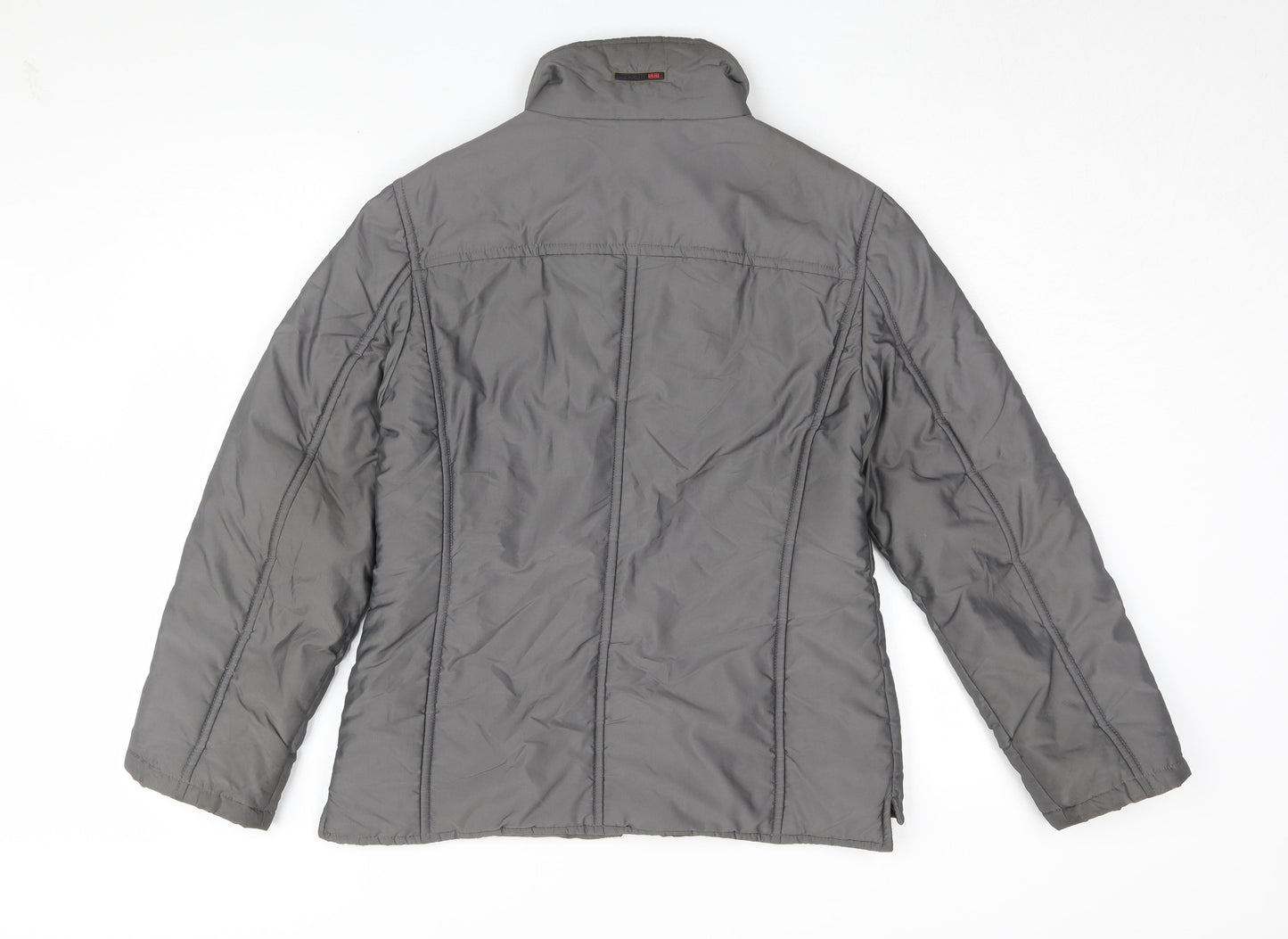 Cerruti Women's Grey Mid-Length Puffer Jacket Size 12