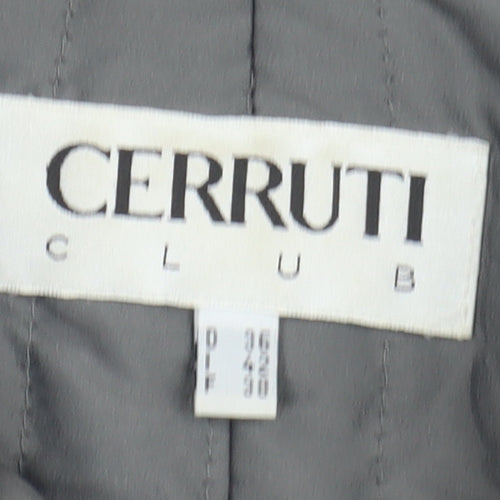 Cerruti Women's Grey Mid-Length Puffer Jacket Size 12