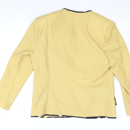Hardob Women's Yellow Blazer Size 14 Classic Business Jacket