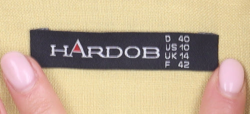 Hardob Women's Yellow Blazer Size 14 Classic Business Jacket