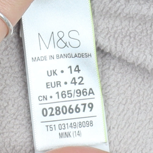 Marks and Spencer Women’s Mink Fleece Jacket Size 14